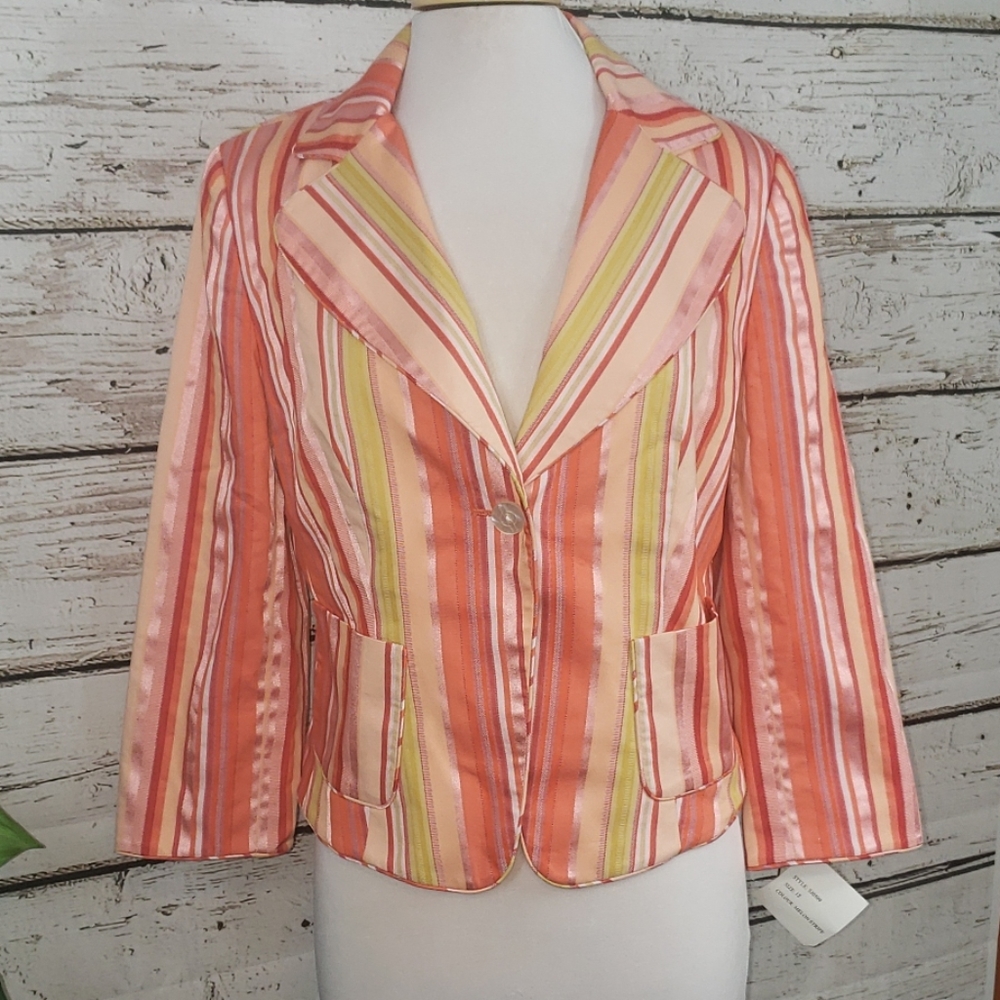 🆕️ Focus 2000 Melon Stripe Blazer